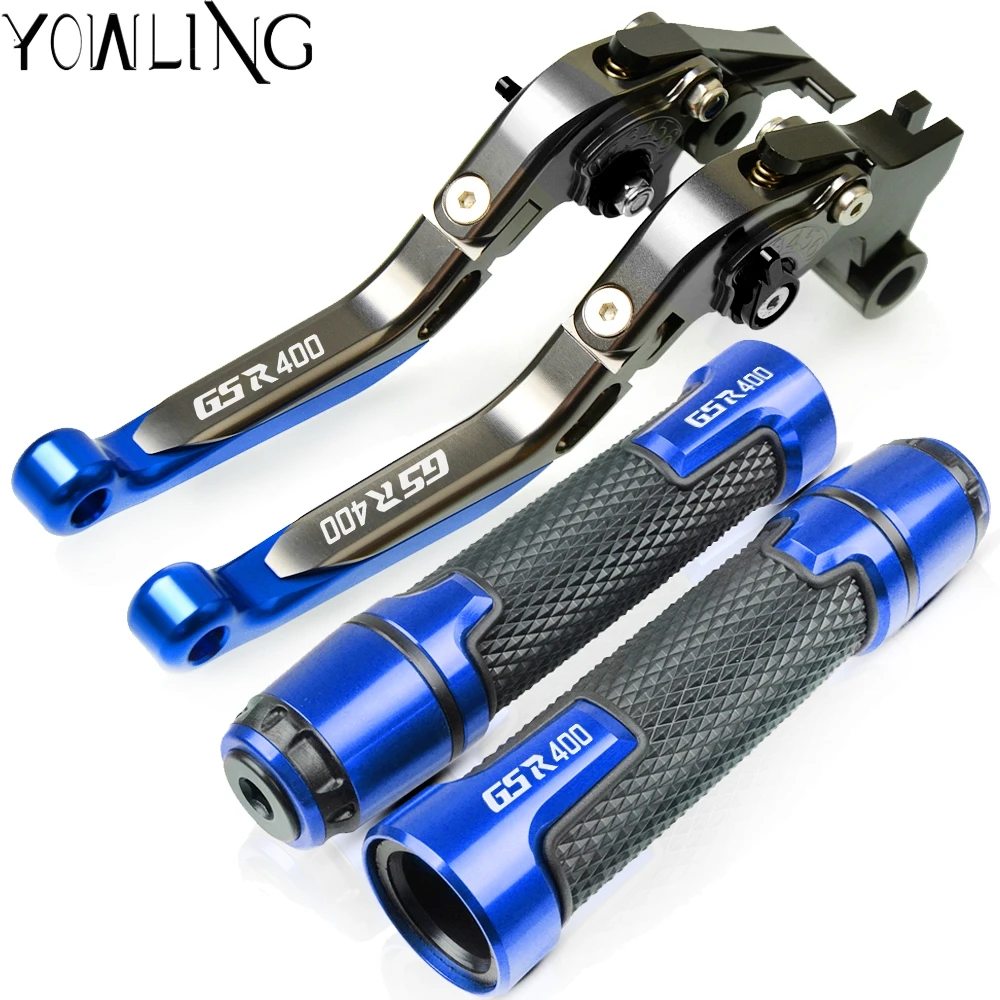 

Motorcycle Accessories Extendable Brake Clutch Levers Handlebar Hand Grips For SUZUKI GSR400 GSR 400 2008 2009 2010 2011 2012