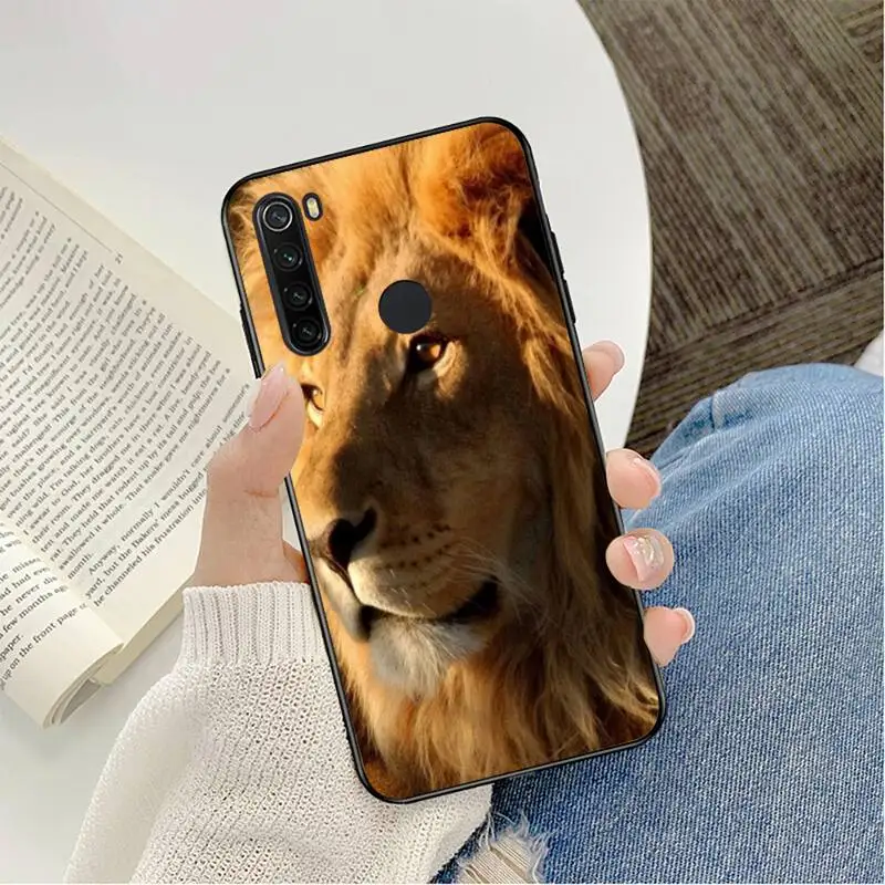 xiaomi leather case YNDFCNB Hung Dữ Sư Tử Khách Hàng Ốp Lưng Điện Thoại Redmi Note 8Pro 8T 6Pro 6A 9 Redmi 8 7 7A Note 5 5A Note 7 xiaomi leather case hard