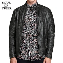 SOUL OF TIGER, зимняя плотная байкеров одежда для байкеров, модные европейские мужские Куртки из искусственной кожи, повседневные мужские Куртки из искусственной кожи на молнии