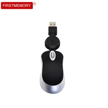 Firstmemory Проводная компьютерная детская мышь 7 цветов проволочная линия Выдвижная Mause мыши 1600 dpi эргономичная оптическая USB мышь для ПК ноутбука