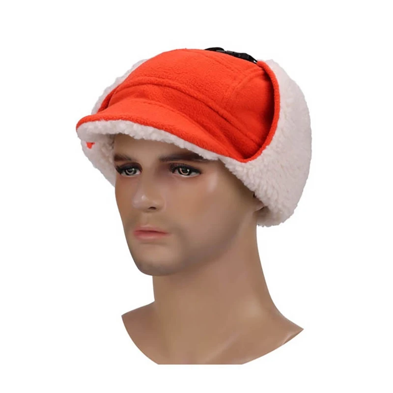 Outdoor Cycling Skiing Caps Bomber Hat With Soft Brim Women Men Thick Windproof Adjustable Folding Thermal Winter Warm Cap