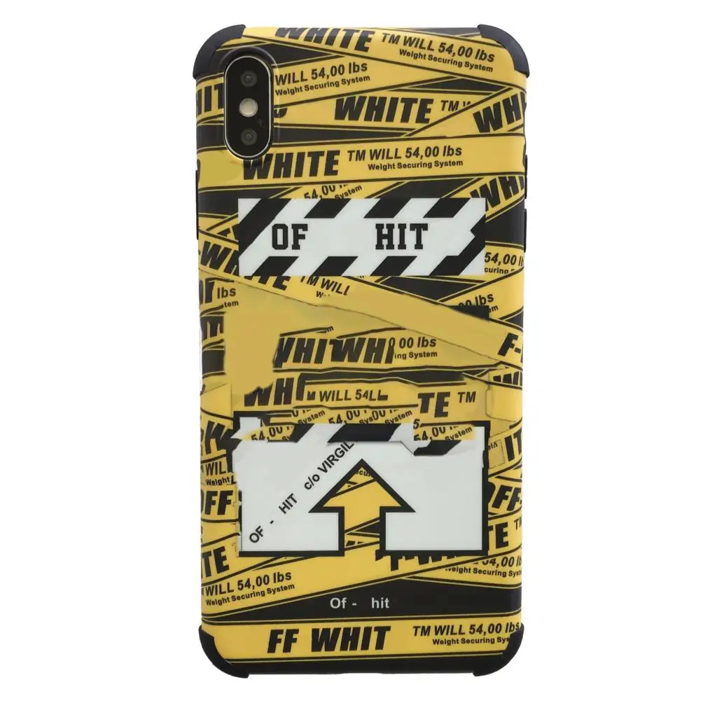 

off owhi stripes belt cover case for iphone11 pro max 6 6s 7 8plus X 10 XR XS MAX white Classic painting Lanyard crossing cases
