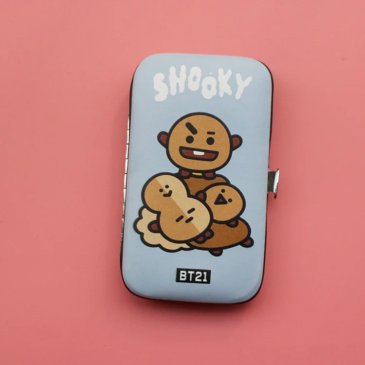 Корейский стиль BTS креативный Звездный сопутствующий продукт мультфильм милый из нержавеющей стали кусачки для ногтей набор