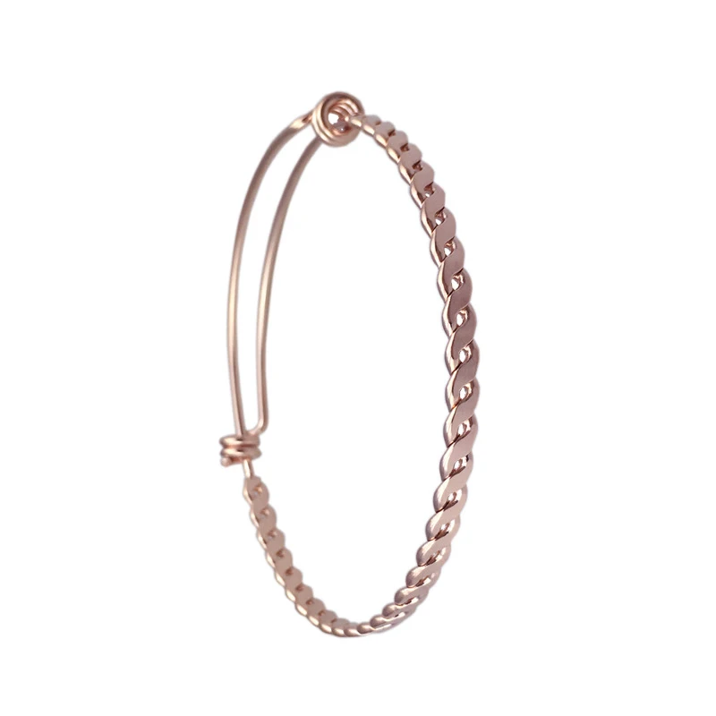 Регулируемый золотой женский браслет из нержавеющей стали, подарки для женщин, браслеты из розового золота, модные ювелирные изделия,, панк