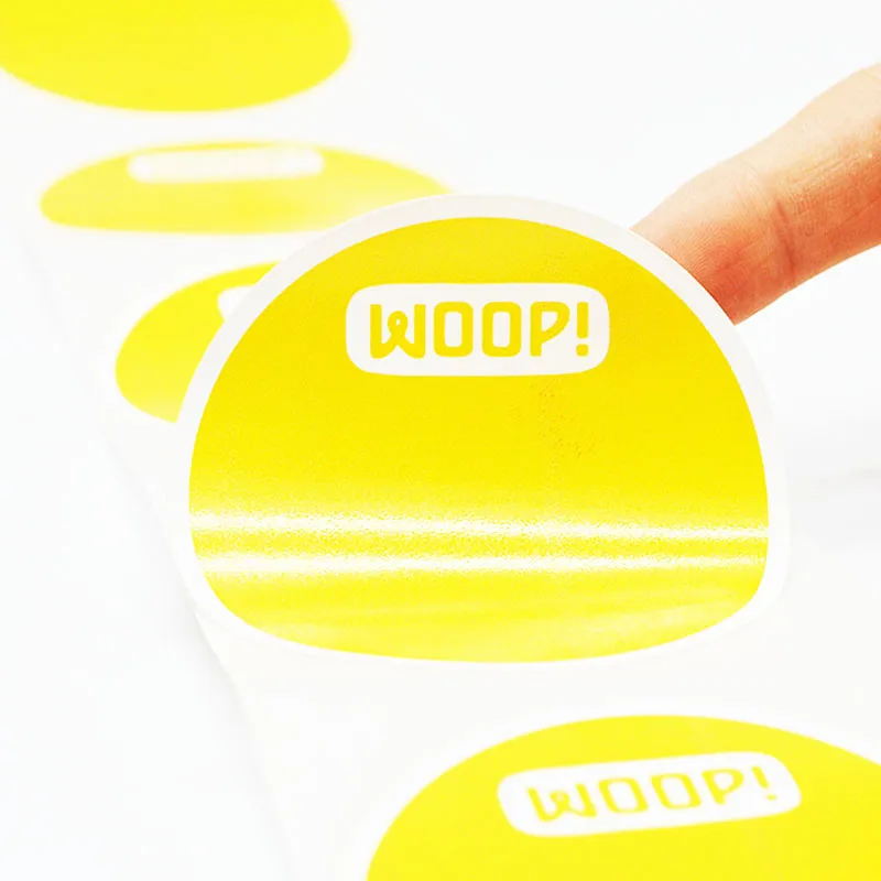 

custom stickers/logo label printing/transparent adhesive sticker/PE PVC vinyl paper/Changeable content/Roll Sticker Yellow DIY