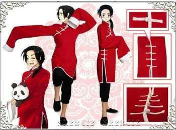 

Axis Powers Hetalia APH China Cosplay Costume Tang Suit top pants belt cos anime Hetalia
