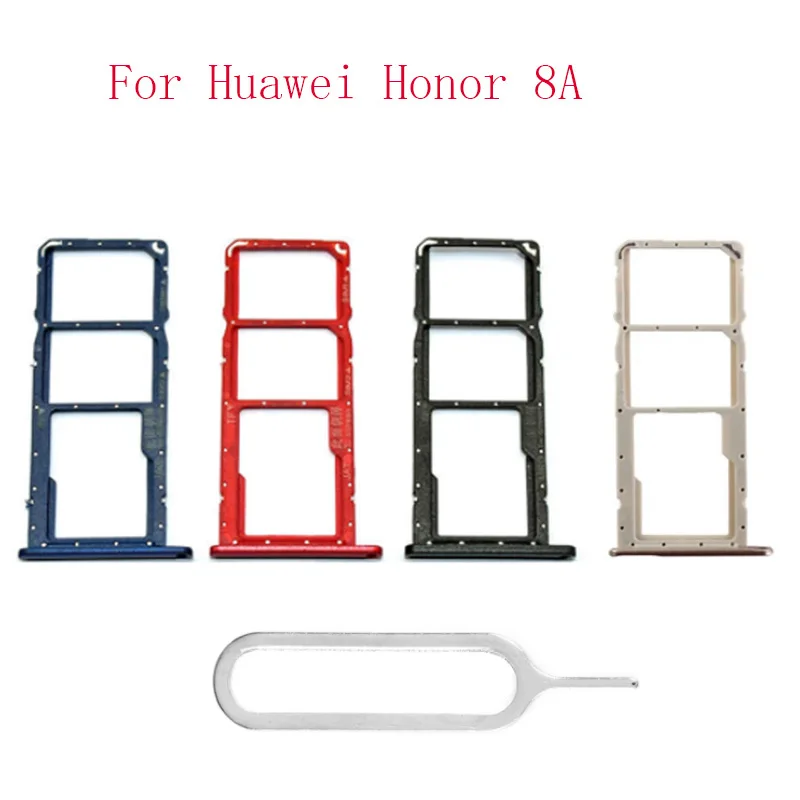 Soporte para tarjeta Sim, adaptador de ranura para tarjeta Micro SD, reparación de piezas de repuesto, para Huawei Honor 8A