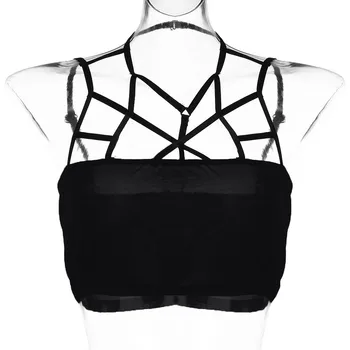 

Summer Women Sports Wear Strappy Bra Tank Vest Fashion Short Crop Tops Casual Breathable Sling Elastic Girls Student Underwear#W