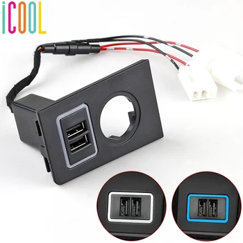 

Dual USB Car Charger Waterproof Fast Charge Socket with LED Light Cigarette Lighter Modofication For Skoda Kodiaq GT 2016-2020