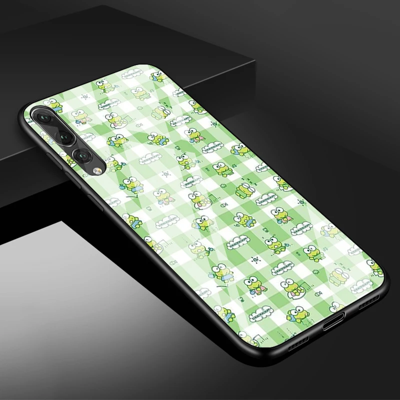 cute huawei phone cases Keroppi Kính Cường Lực Điện Thoại Ốp Lưng Cho Huawei P20 P30 P40 P40 Lite Pro Psmart Giao Phối 20 30 Bao Vỏ phone case for huawei