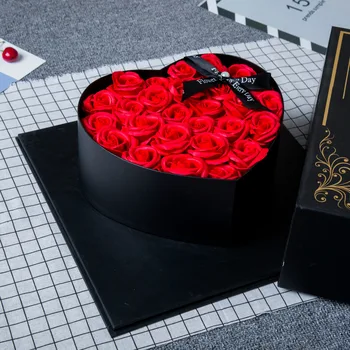 

Preserved Flowers Dry Immortal Rose Gifts Box DIY Gift Heart Box Valentine's Day Christmas Wedding Decoration Artificial Flowers