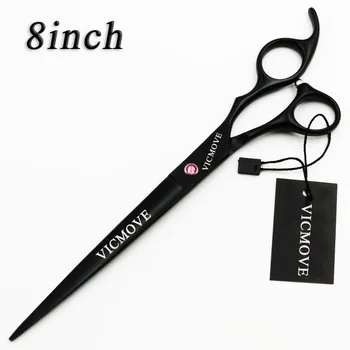 

8 Inch Hair Cutting Scissors Professional Hairdressing Scissors Barber Black Pet Shears Human & Dogs & Cats