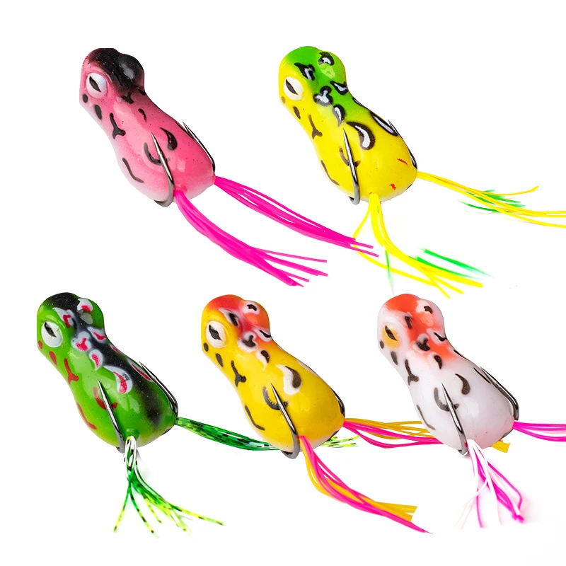 

11g 5cm Fishing Lure Soft bait Sharp hook Top water Frog Artificial Minnow Crank Soft Bait fishing tackle