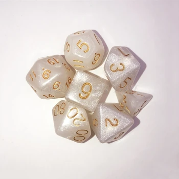 

7 Pcs/Bag Multi-Sided Dice Set D4,D6,D8,D10,D10%,D12,D20 Colorful Accessories For Board Game RPG Dungeons and Dragons DnD MTG