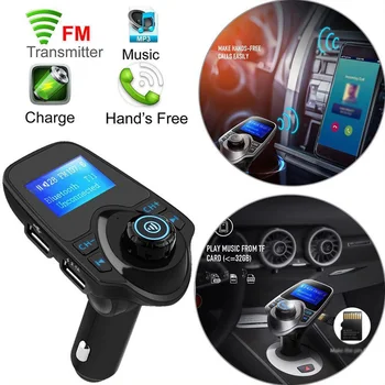 

Handsfree Wireless Bluetooth FM Transmitter Car Kit Mp3 Player with USB Charger