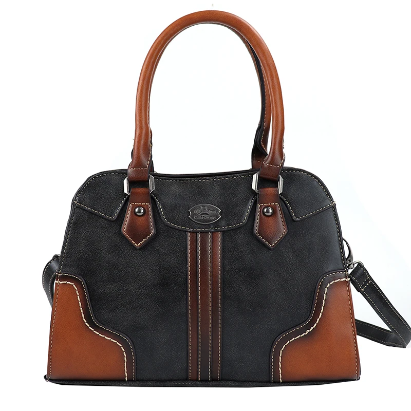 Новинка ретро натуральная кожа женские сумки Мягкая ручная сумка с геометрическим узором Большая вместительная многофункциональная сумка с кистью высокое качество - Цвет: Black
