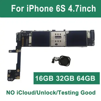 

Original Free iCloud Unlocked For iPhone 6S motherboard Black Pink White Touch ID 16GB 64GB 32GB 128g logic board Mainboard