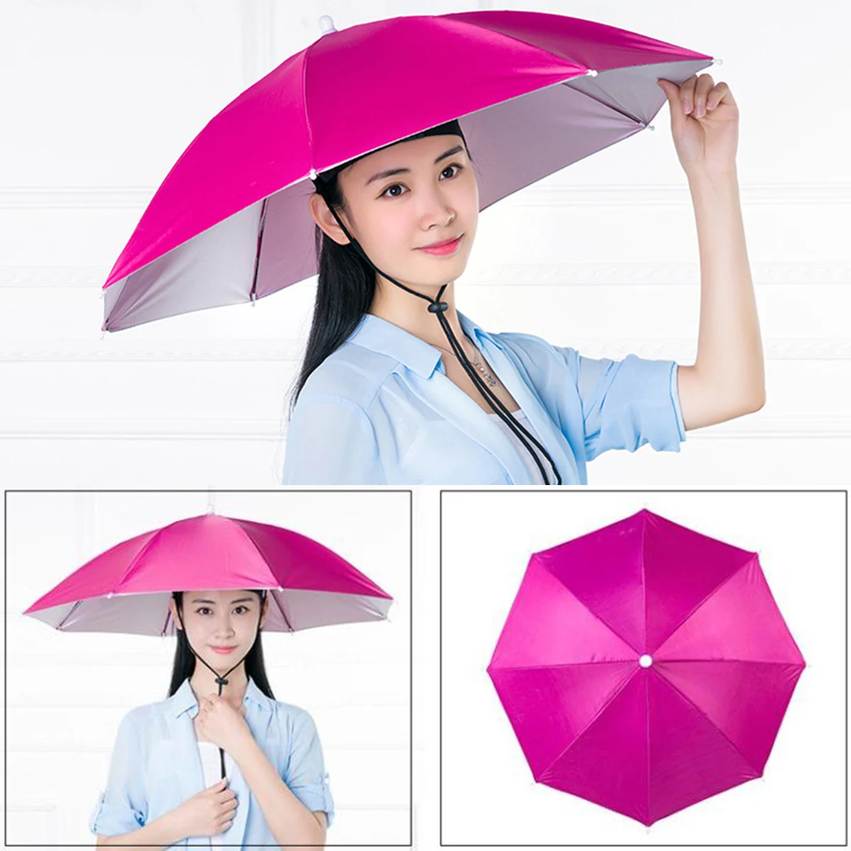 Outdoor Foldable Head Umbrella Hat Anti 