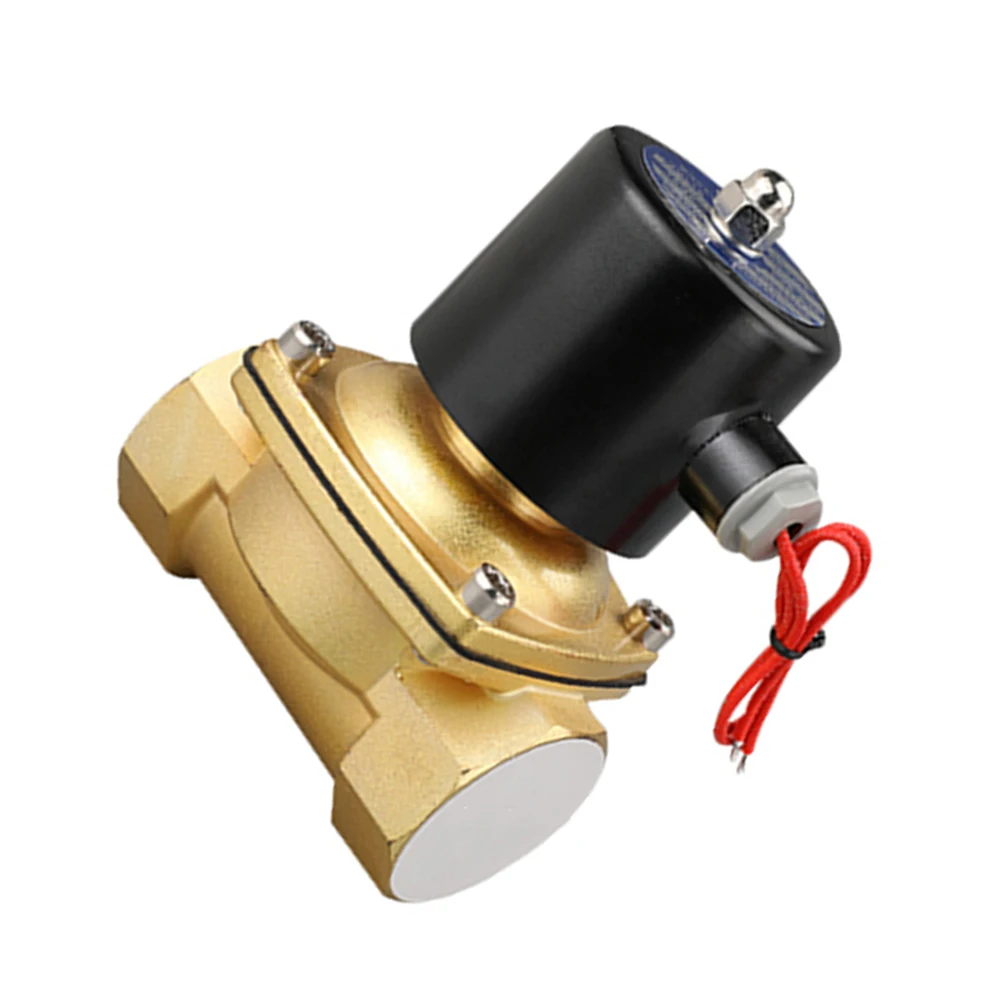 DN35 G1 1/4" Solenoid Valve 12V 24V 220V Copper Valve Body Copper Coil Oil Pneumatic Water Oil Helium Valve