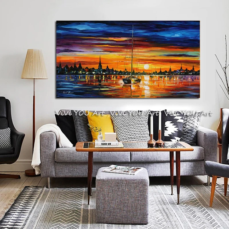 Canvas-Painting-Modern-Palette-Knife-Sea-view-sailboat-Oil-Painting-Wall-Pictures-for-Living-Room-Cuadros (4)