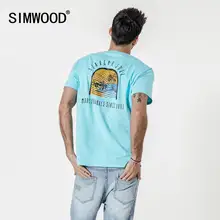 SIMWOOD, летняя Новинка, забавная футболка с героями мультфильмов, мужская, для отдыха, в пляжном стиле, тонкая, хлопок, топ, Повседневная футболка, высокое качество, 190339