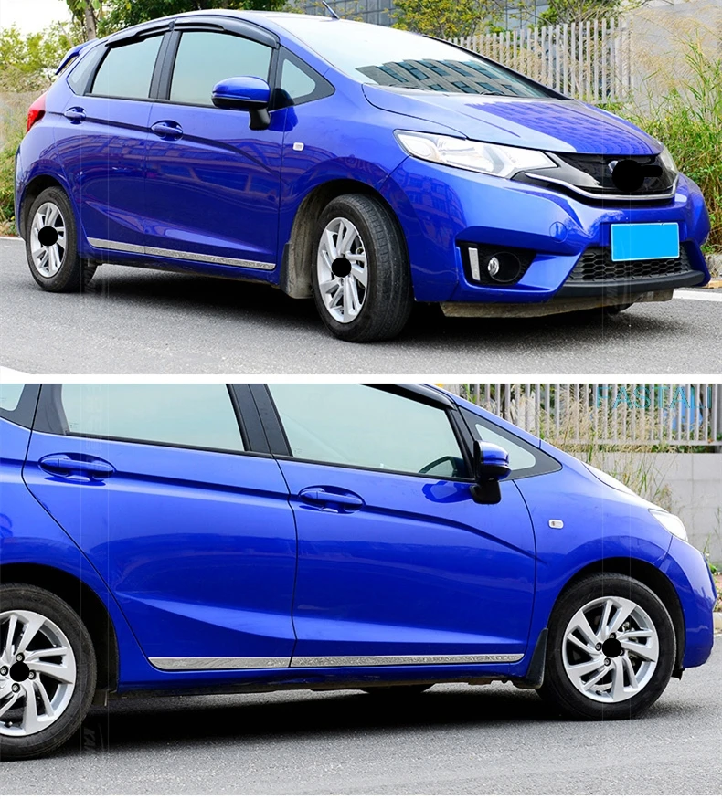 Для Honda FIT- наклейки для украшения кузова автомобиля из нержавеющей стали прокладки для корпуса двери края автомобиля защитные автомобильные аксессуары