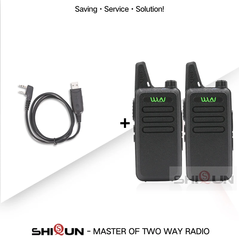 2pcs WLN KD-C1 Mini Walkie Talkie 5W UHF Handheld Two Way Radios RT22 WLN Radio 5W Mini Portable 2 way radio UHF 400-470 USB walkie talkie online Walkie Talkie