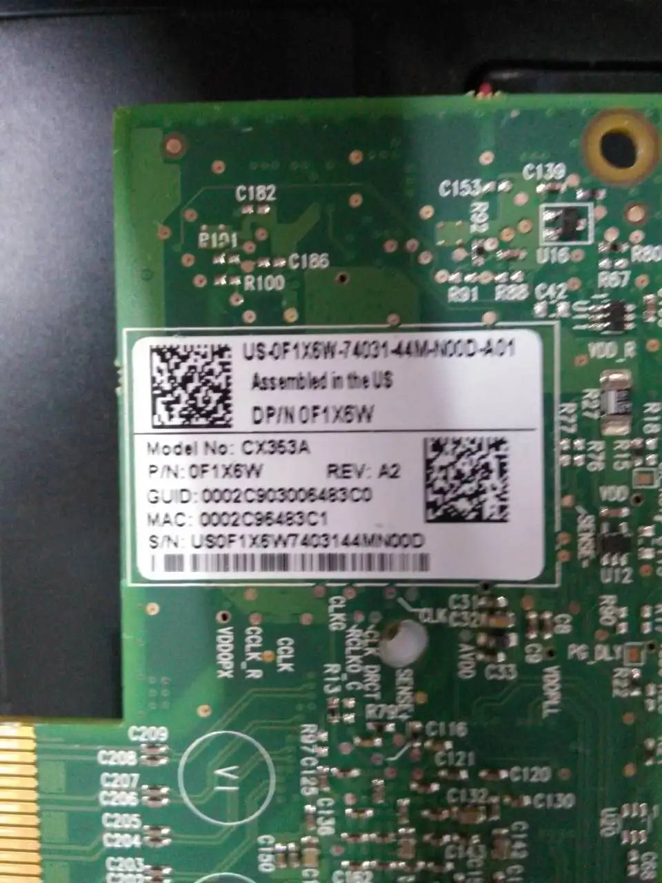 MCX353A-QCBT 10GB QSFP InfiniBand