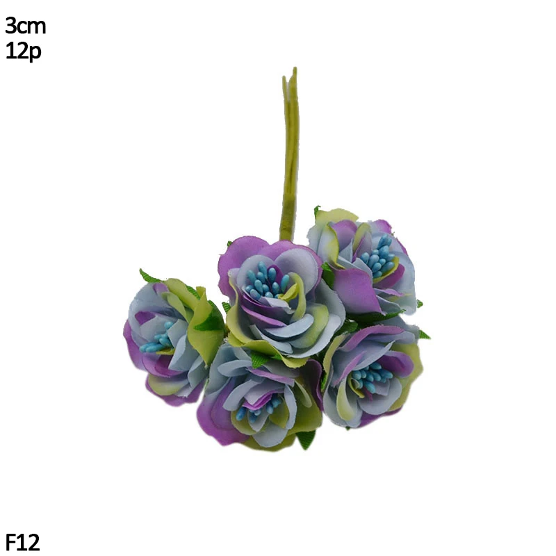 Смесь искусственных ягод голубое растение цветок вишня Stamen Berry комплект DIY Подарочная коробка венок Рождественская Свадебная вечеринка украшение - Цвет: F12-DA042-SF08