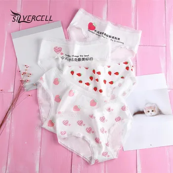 

New Cute Panties Female Cotton Japanese Cartoon Pattern Briefs Girl Breathable Panties Female Lingerie