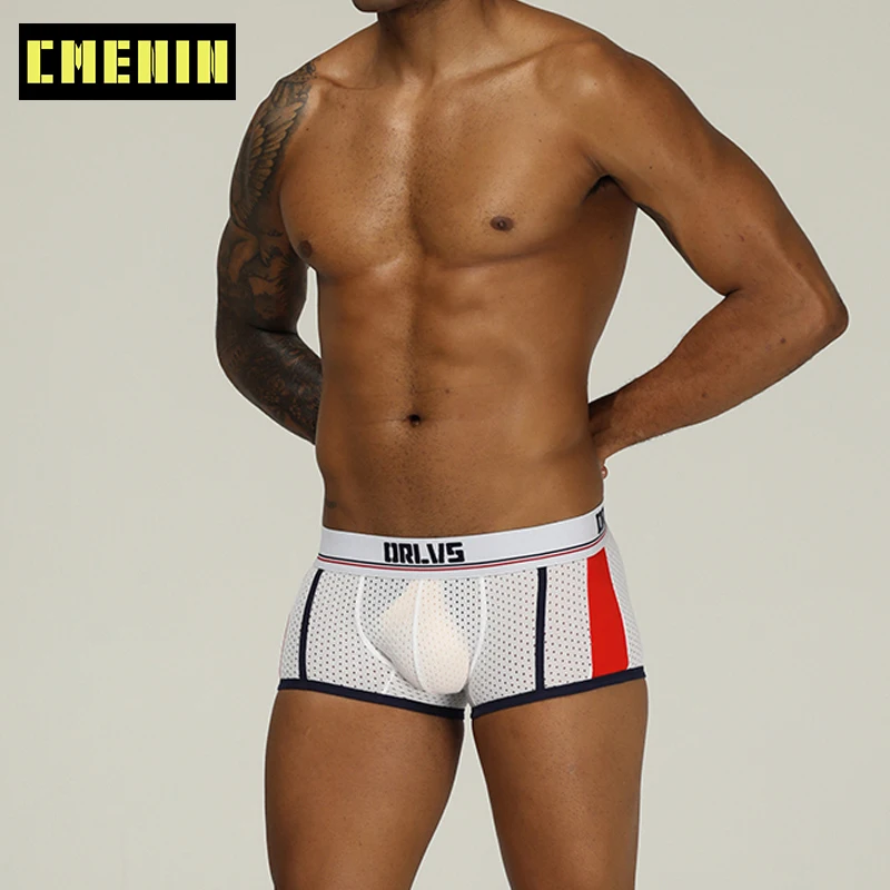 

Men Underwear Boxer Gay Mesh Boxershort Breathable Boxers Man Cueca Male Panties Gay Underpants Homme Men's Clothing OR193