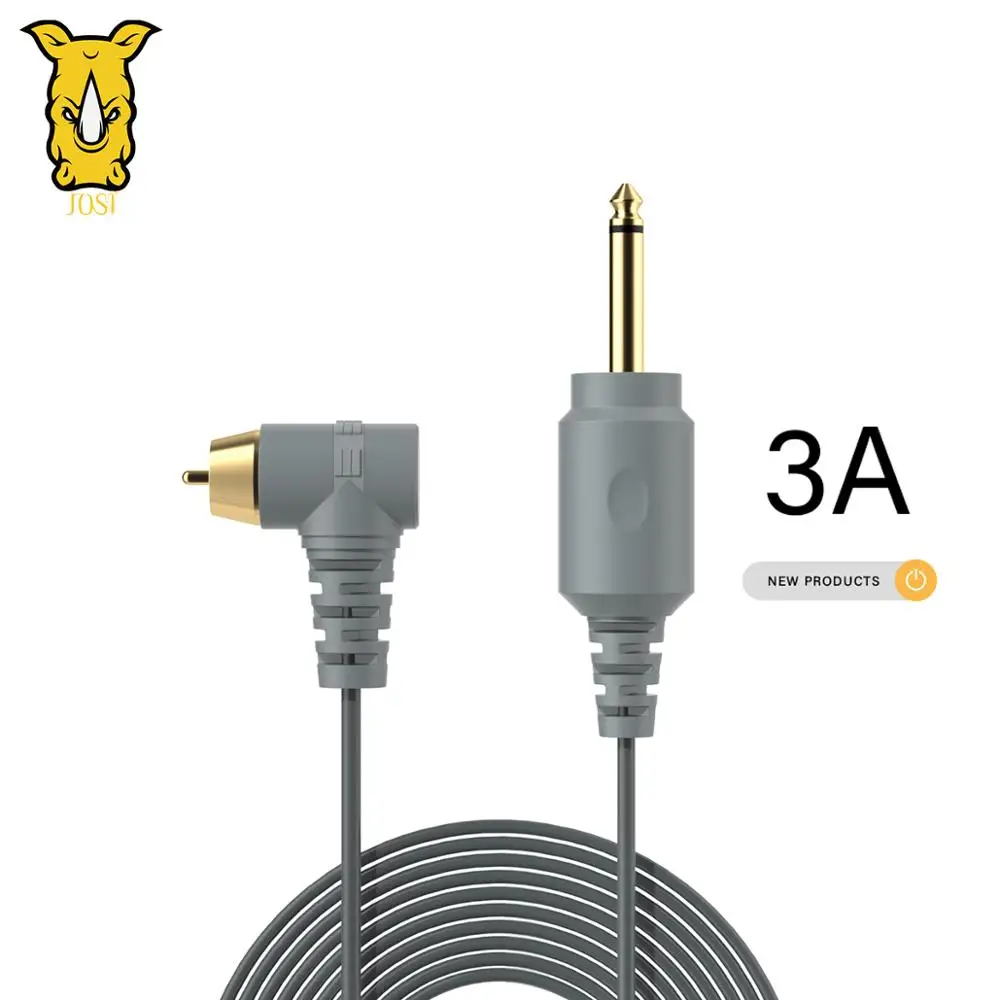 JOSI RCA татуировки Клип шнур 3A 2 м мягкие огнеупорные силиконовые Соединительный