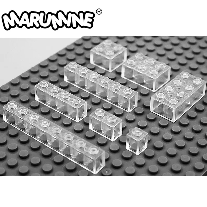 MARUMINE transparente MOC de 50 Uds juguetes de bloques de construcción de la ciudad de accesorios educativos ladrillos MOC partes clásico aprendizaje conjunto