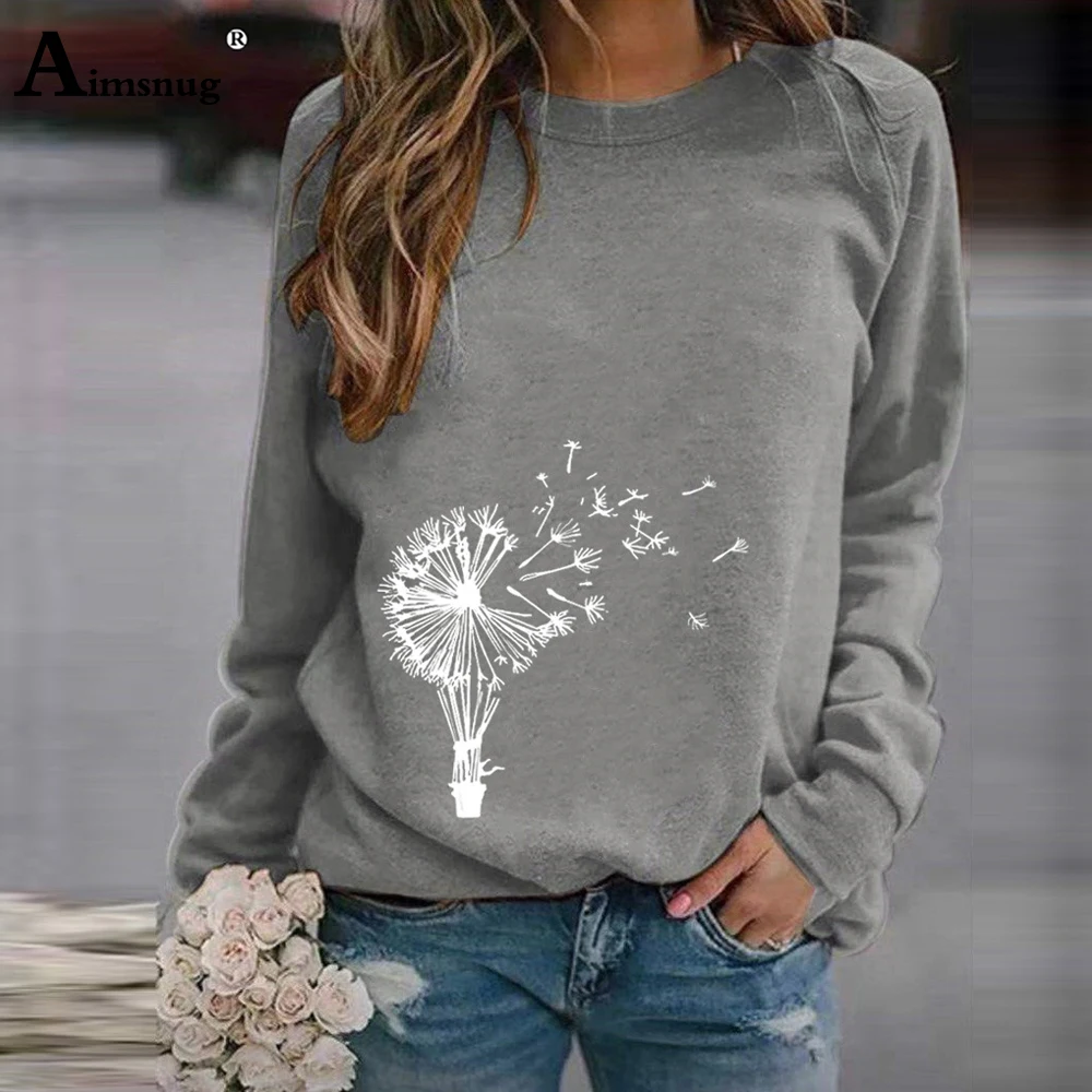 

Aimsnug 3D Printed Female T-shirt Vintage 2020 Spring Autumn Loose Tees Top Plus Size 4XL 5XL Women Gray Casual Shirt Pullovers