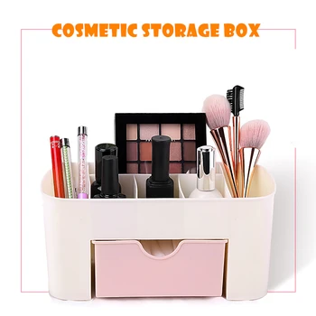 

Simple cosmetics storage box jewelry box cosmetics storage box with drawer lipstick rack debris box container cosmetics storage