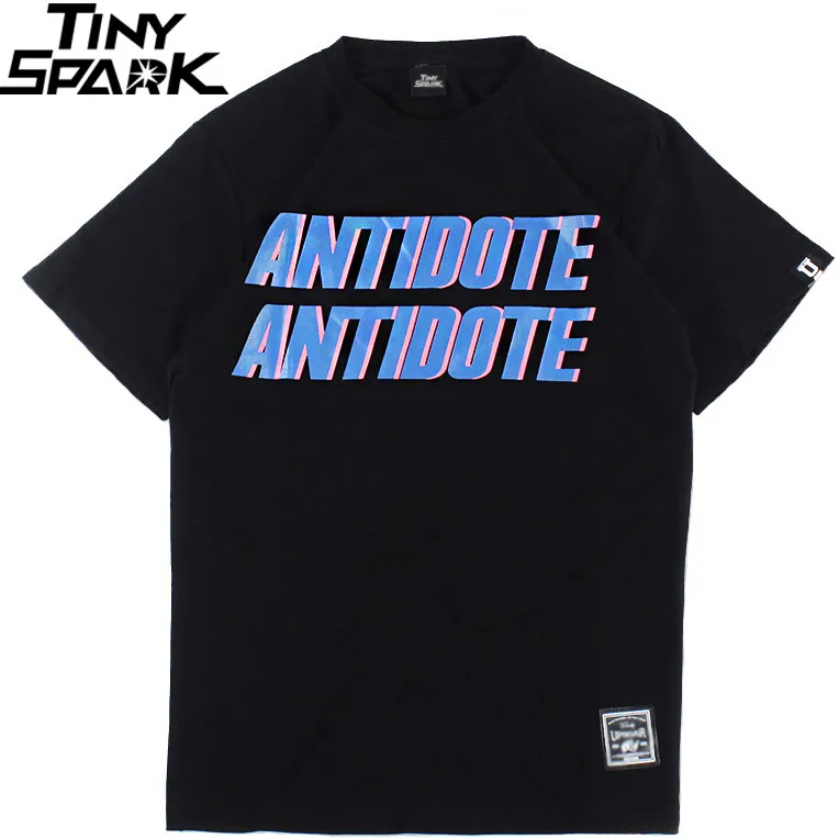 Ceny Koszulka męska hip hopowa antidotum Travis Scott raper ameryka koszulka Hiphop koszulka harajuku Streetwear lato 2018 topy koszulki bawełniane
