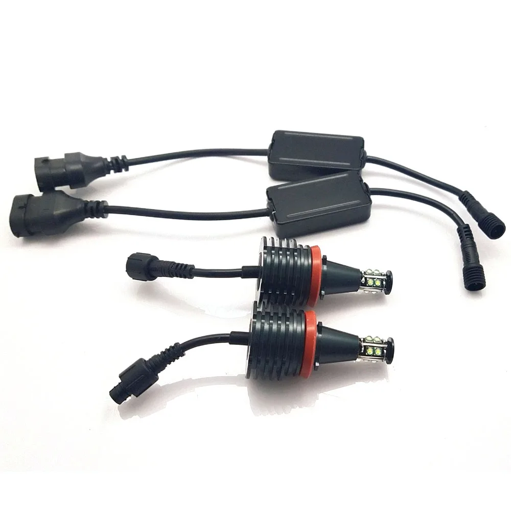 120W 6000K White H8 LED Car Angel Eyes Marker Lights Bulbs error free For BMW 5