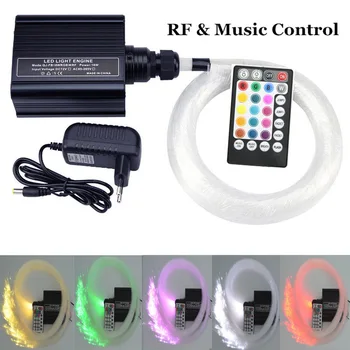 

RF Controller 16W RGBW Optic Fiber Lights Device LED Fiber Optic Star Ceiling Light Kit 300pcs*2m*0.75mm Optical Fiber