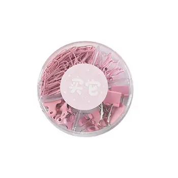 

94 Pcs/pack Cute Colorful Metal Clips Documents Paper Clips School For Office Stationery Pins Binder Clips Combination Sets B6F0