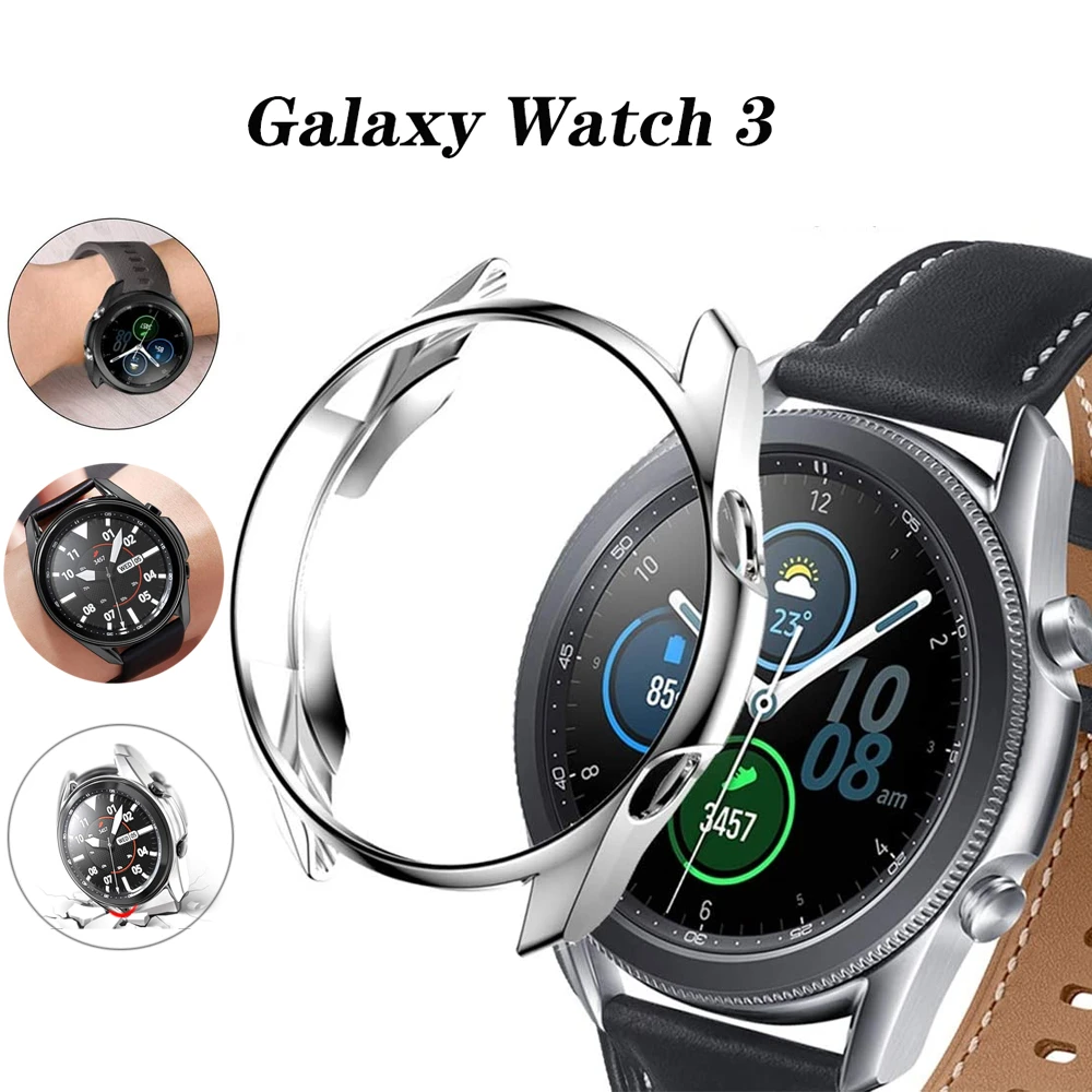 Case For Samsung Galaxy Watch 3 45mm 41mm Samrtwatch Soft Plated Tpu Bumper 41 45 Mm Smart Watch Protector Cover Accessories Watch Cases Aliexpress