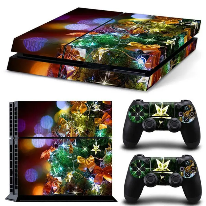 Рождественский дизайн наклейки для PS4 наклейки геймпад джойстик скины чехол для Playstation 4 консоли игровые аксессуары