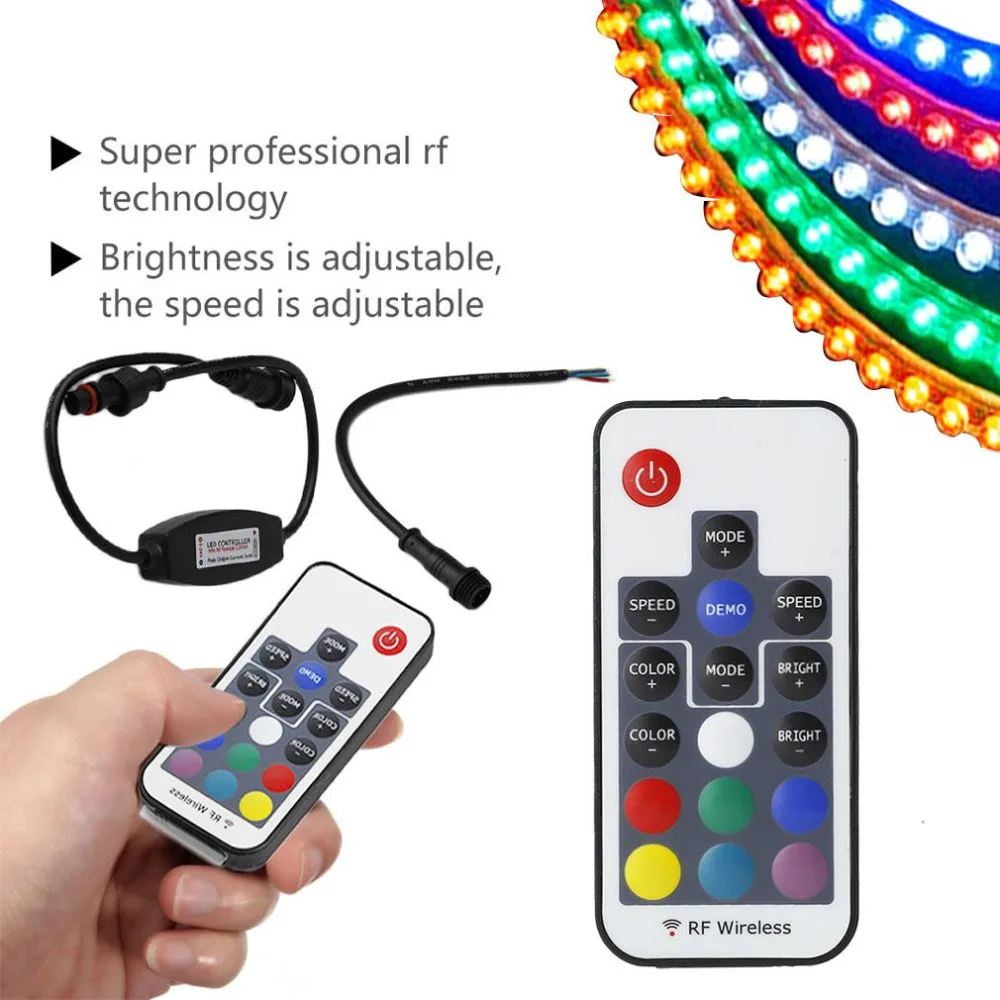 ICOCO RF Wireless 17 Keys Waterproof LED Lamp with Module Mini Remote Control RGB LED Controller for Led Strip Light Brand New