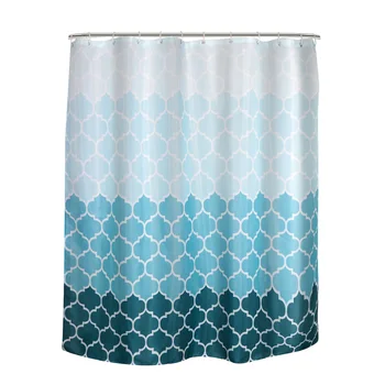 

180x180cm Polyester With 12 Hooks For Bathroom Shower Curtain Dorm Print Home Decor Gradient Privacy Protect Waterproof Fashion