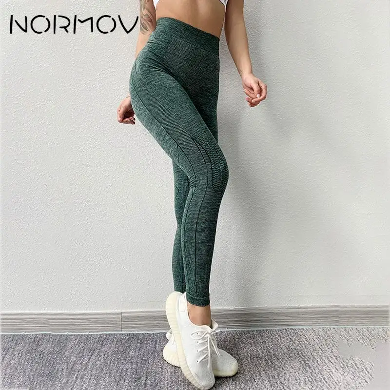 NORMOV Леггинсы спортивные женские для занятий фитнесом спортом в тренажерном зале