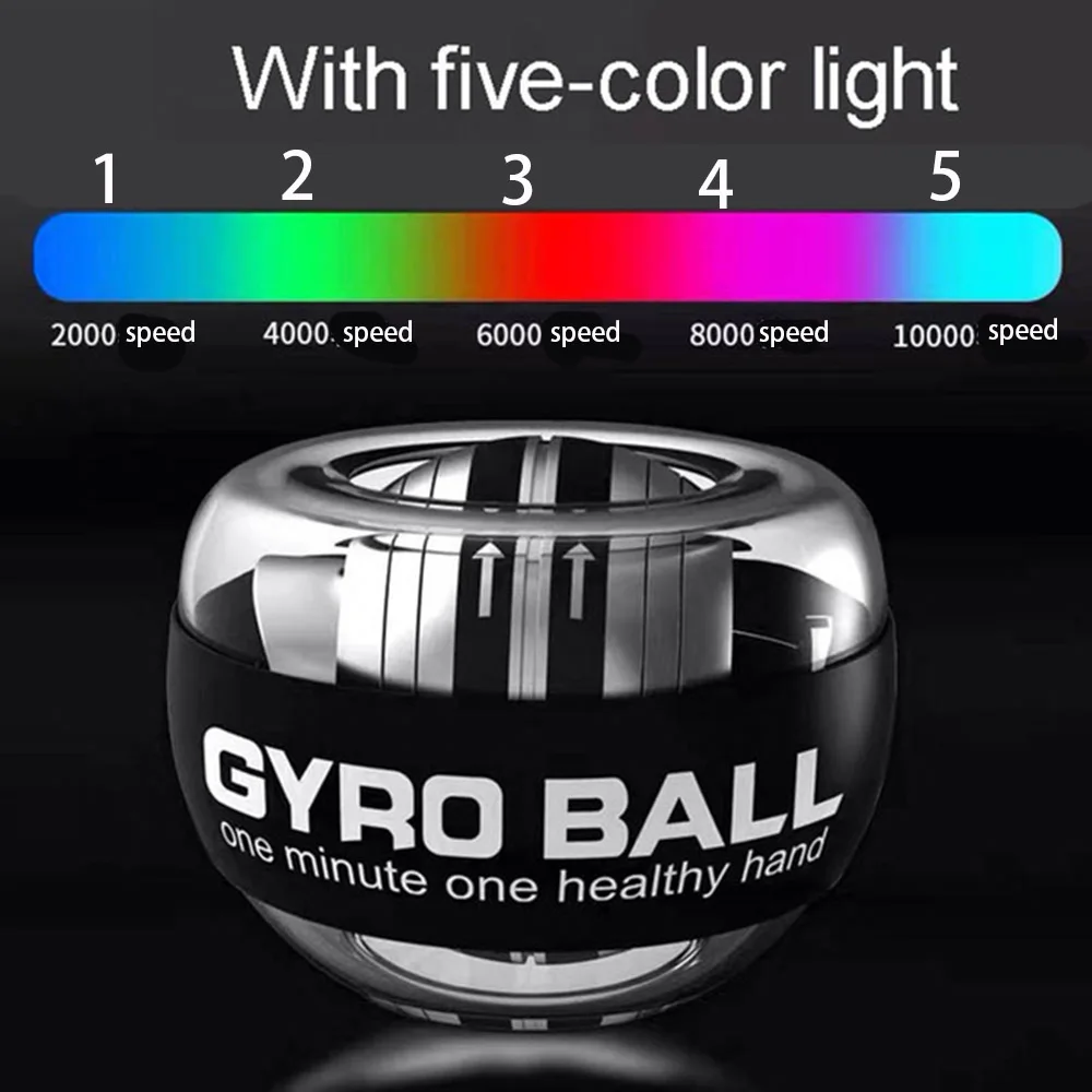 Power Wrist Ball For Gyroscope Spinning Wrist Rotor Gym Hand grip Exerciser Gyro Fitness Ball Muscle Relax Strength Force 30LBS hand strengthener gyro ball wrist exerciser hand grip strengthener gyro wrist ball power ball hand grip trainer