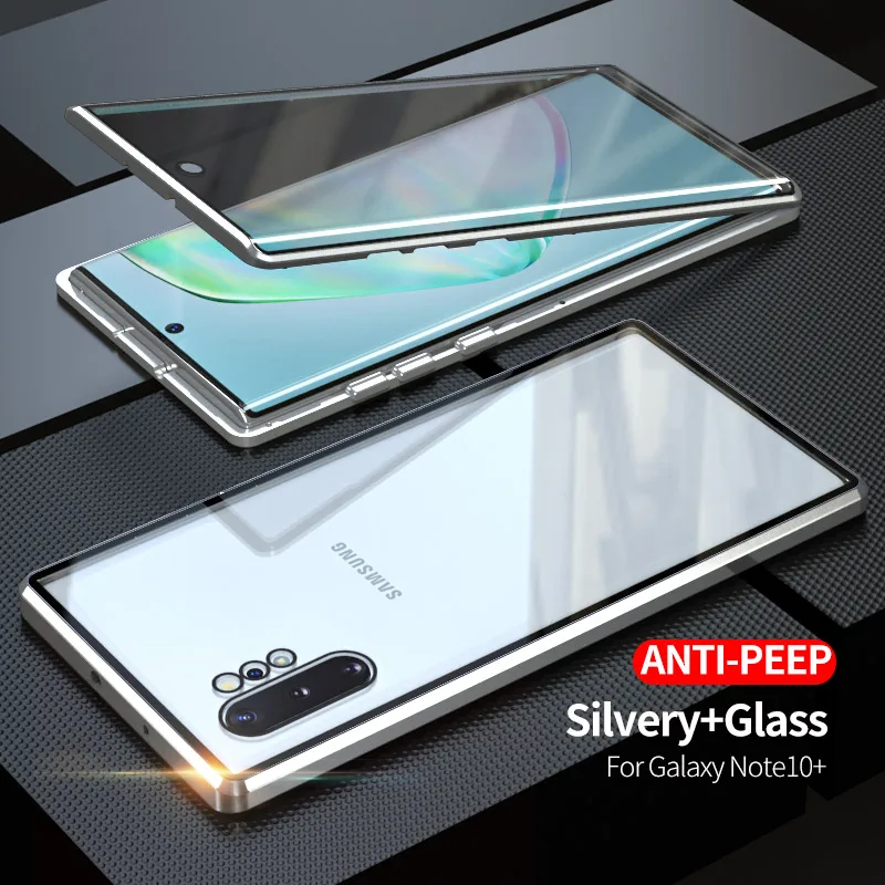 Чехол для телефона для samsung Galaxy Note 10 Pro 9 8 металлическое магнитное закаленное стекло чехол для samsung Note 10 Plus чехол capa