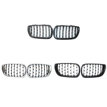 

1 Pair Abs Front Kidney Grille for Bmw 3 Series E46 4 Doors 02-05 318I 320I 325I 330I Diamond Grille Meteor Style Front Bumper G