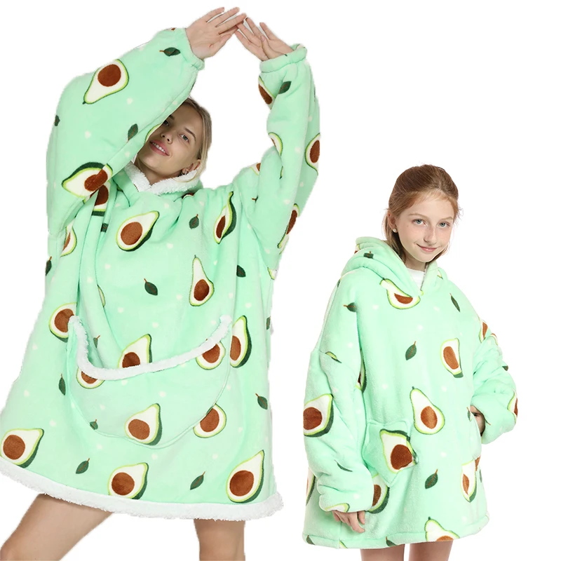 Winter Sherpa Blanket Plush Fleece Family Matching Hoodie Girl Sweatshirt Avocado Homewear Oversized, if need 2pcs, pls order 2 Winter Sherpa Blanket Plush Fleece Family Matching Hoodie Girl Sweatshirt Avocado Homewear Oversized, if need 2pcs, pls order 2