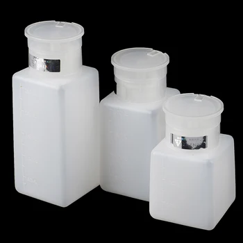 

Push Down Empty Pump Dispenser Bottle Makeup Container Plastic Alcohol Bottle