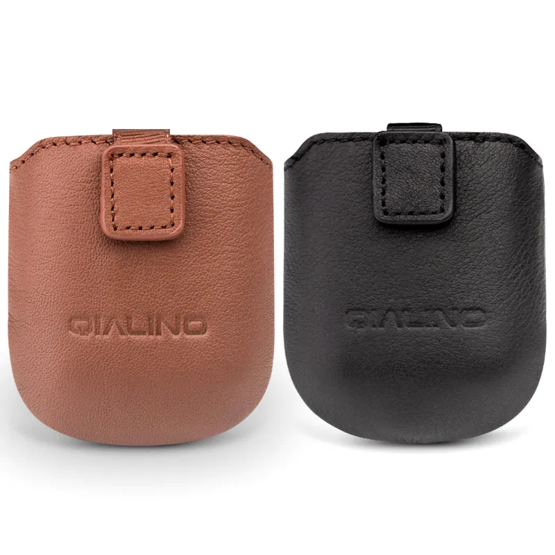 QIALINO чехол из натуральной кожи для Apple Airpods, роскошный модный защитный чехол, чехол для Airpods 2 и 1